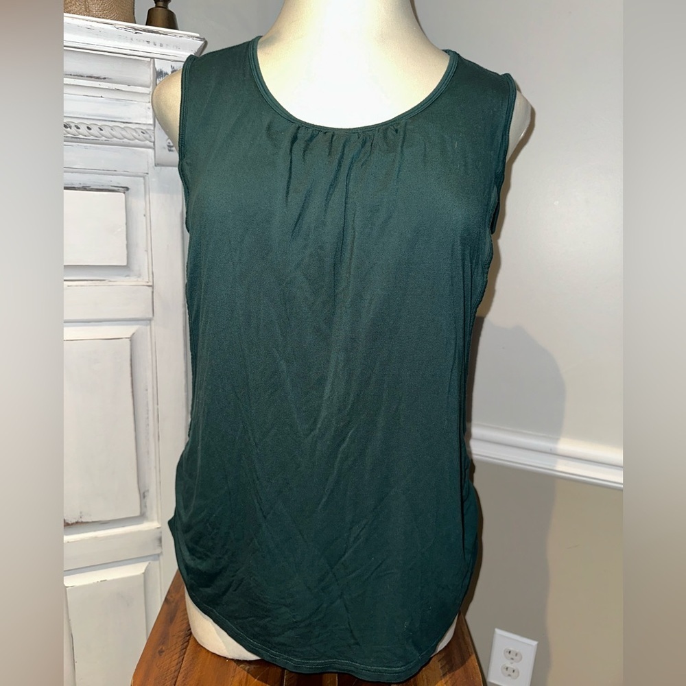 SmallShow Size Large Maternity  & Easy Access Nursing Green Tank